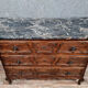 Louis XV Baroque chest of drawers in solid walnut circa 1850-1880
