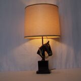 Lamp marble bust horse - early 1970s