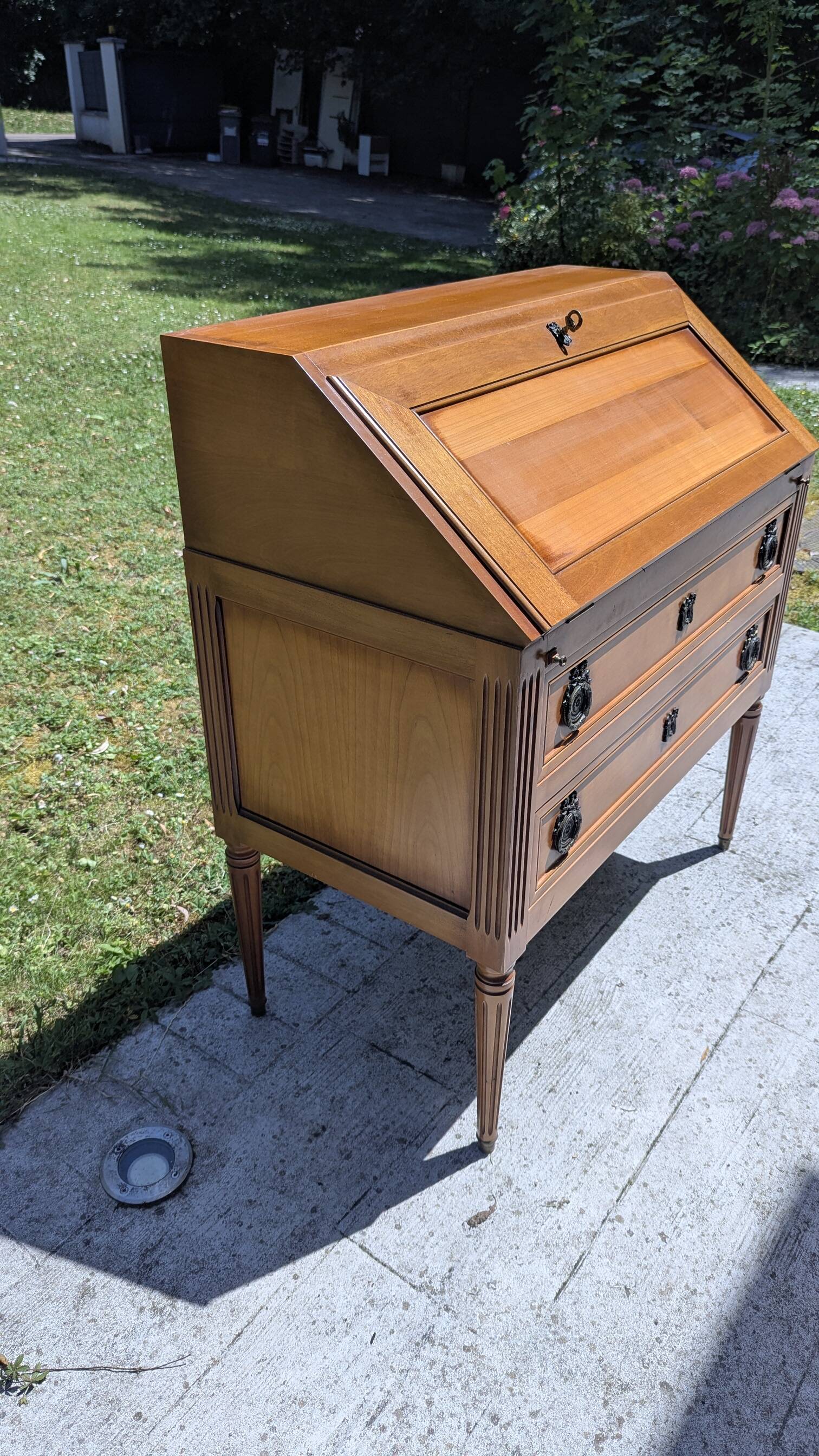 Slope secretary / Louis XVI style desk in wood – Very good condition