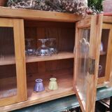 Meuble haut, vitrine en pin