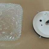 Square glass ceiling light