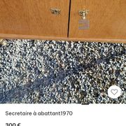 Secrétaire à abattant vintage 1970
