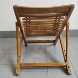 Children's lounge chair in bamboo & beech vintage 1950