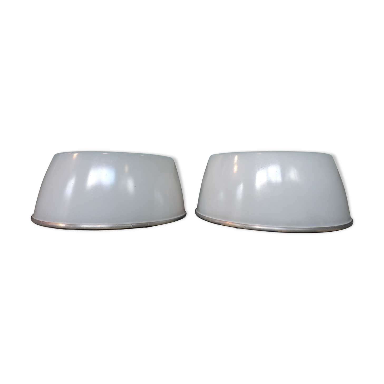 Pair of Holophane Prismopal ceiling lights