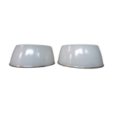 Pair of Holophane Prismopal ceiling lights