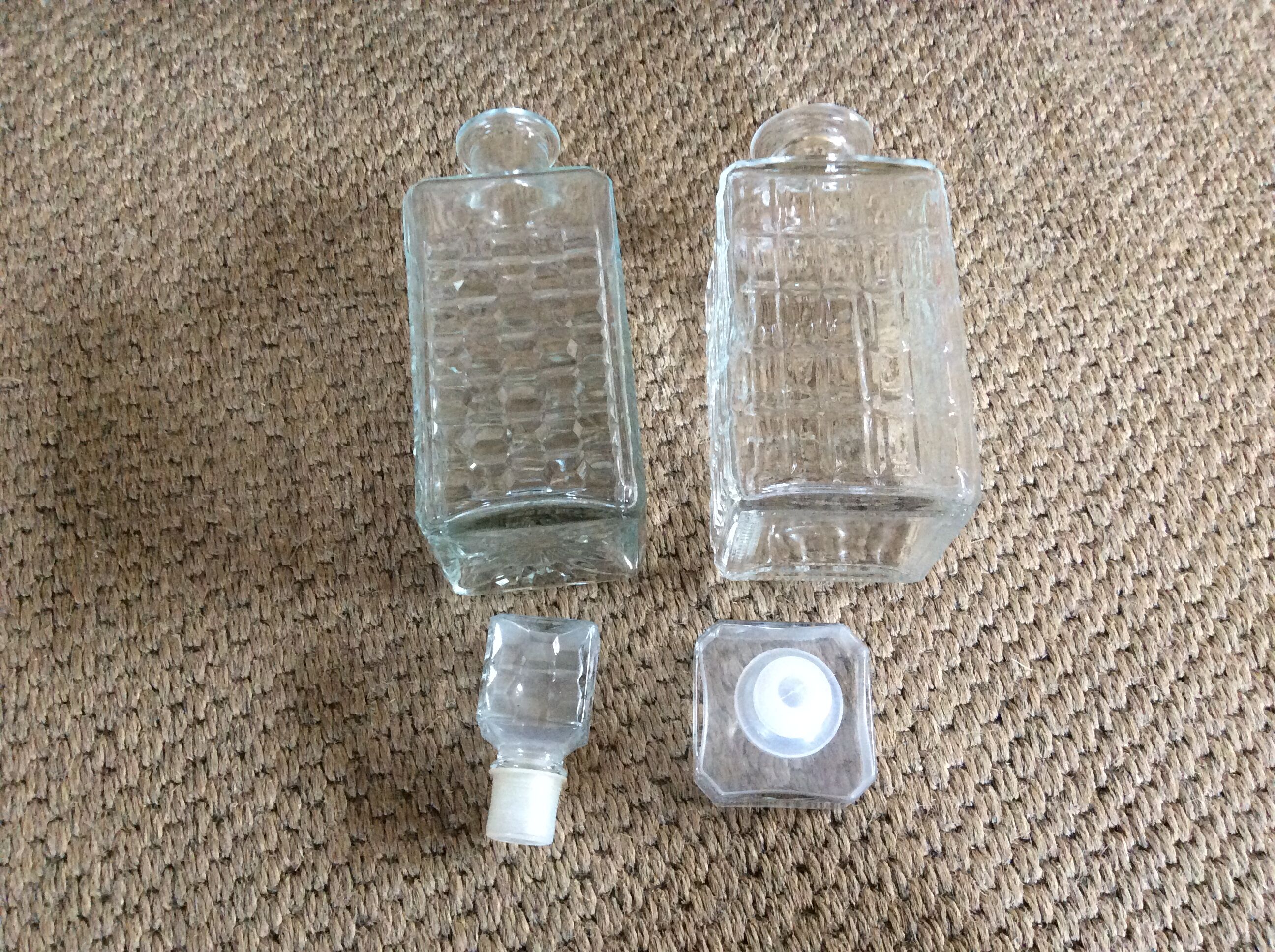 Set of whisky decanters