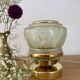 Vintage art deco globe table lamp in mint and gold glass