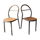 Set of 2 Mobilor chairs - 1950 - metal and wood