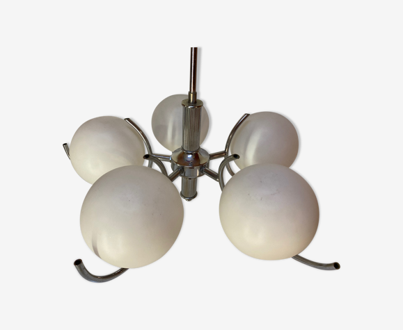 Lampe vintage- lampe suspension spoutnik par kaiser leuchten 1960