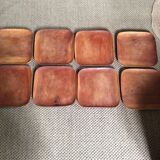 Set of 8 wooden plates