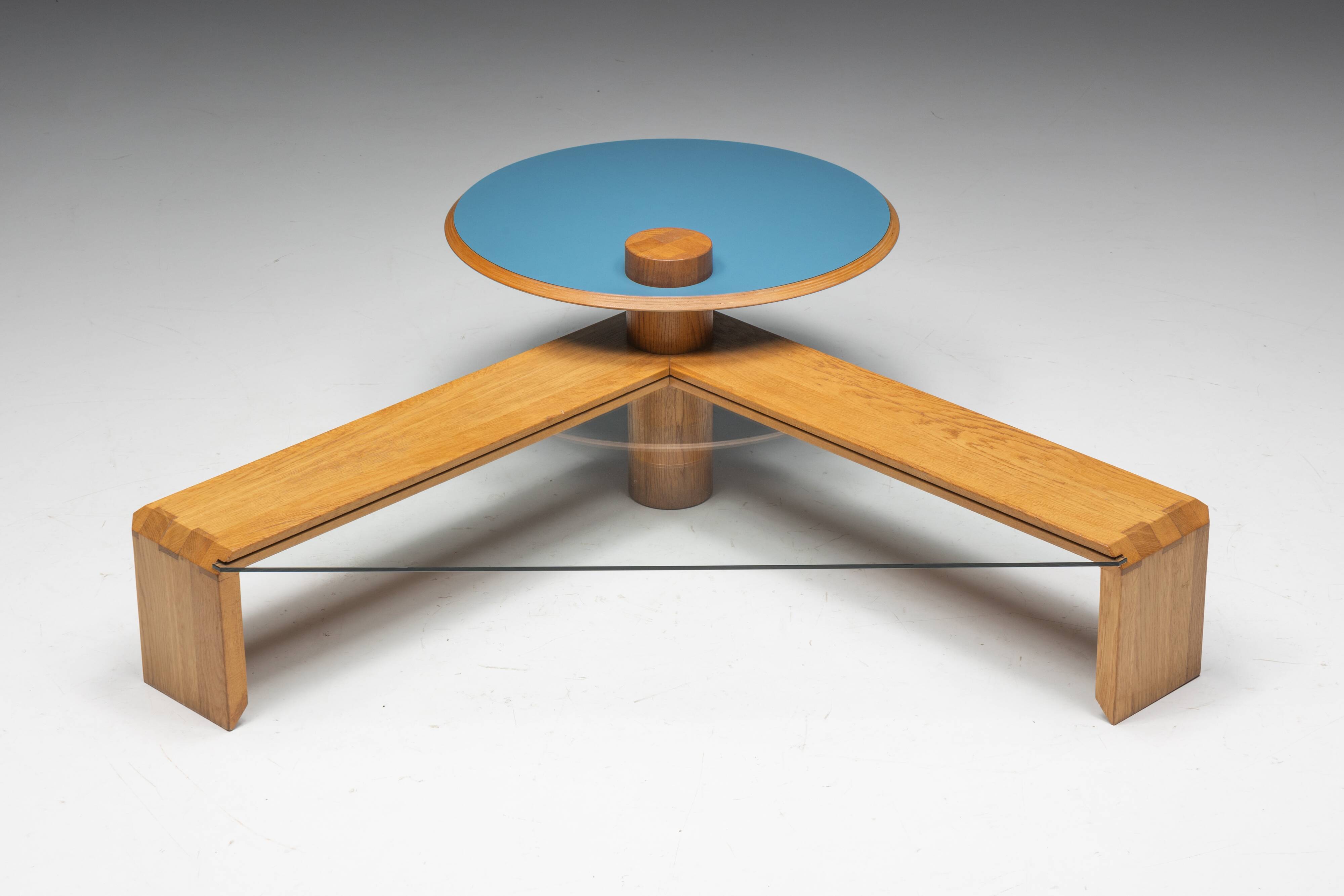 Memphis Geometric Coffee Table, Italy, 1980s