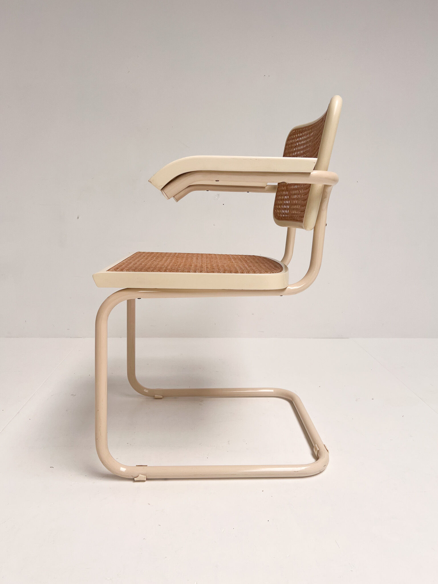 Set of 4 webbing Italian design chairs, 1980s