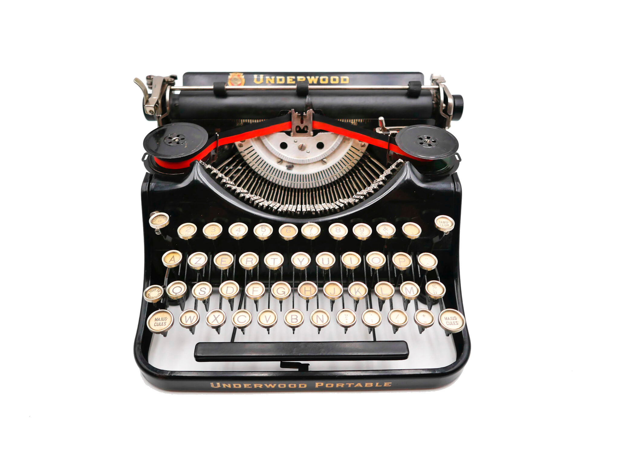 Typewriter underwood 4 bank revised new black ribbon 1933