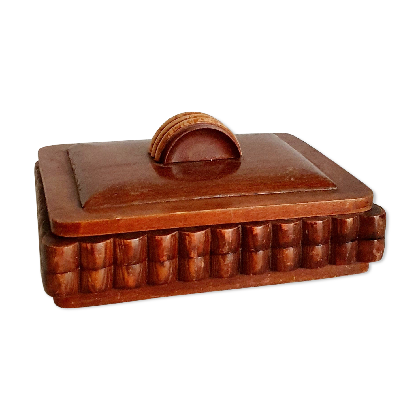 Wooden box with lid