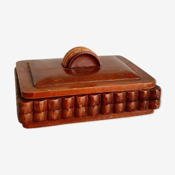 Wooden box with lid