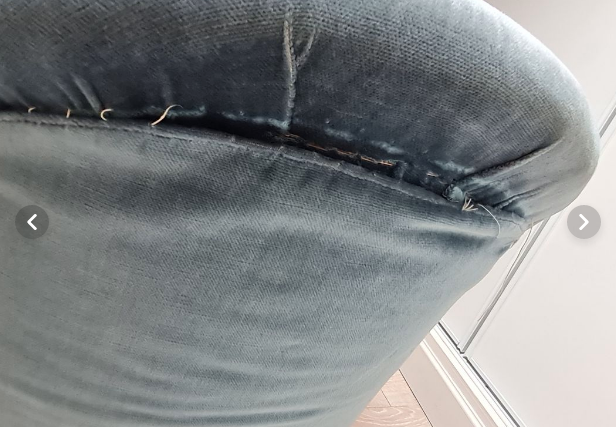 Toad armchair with emerald green velvet