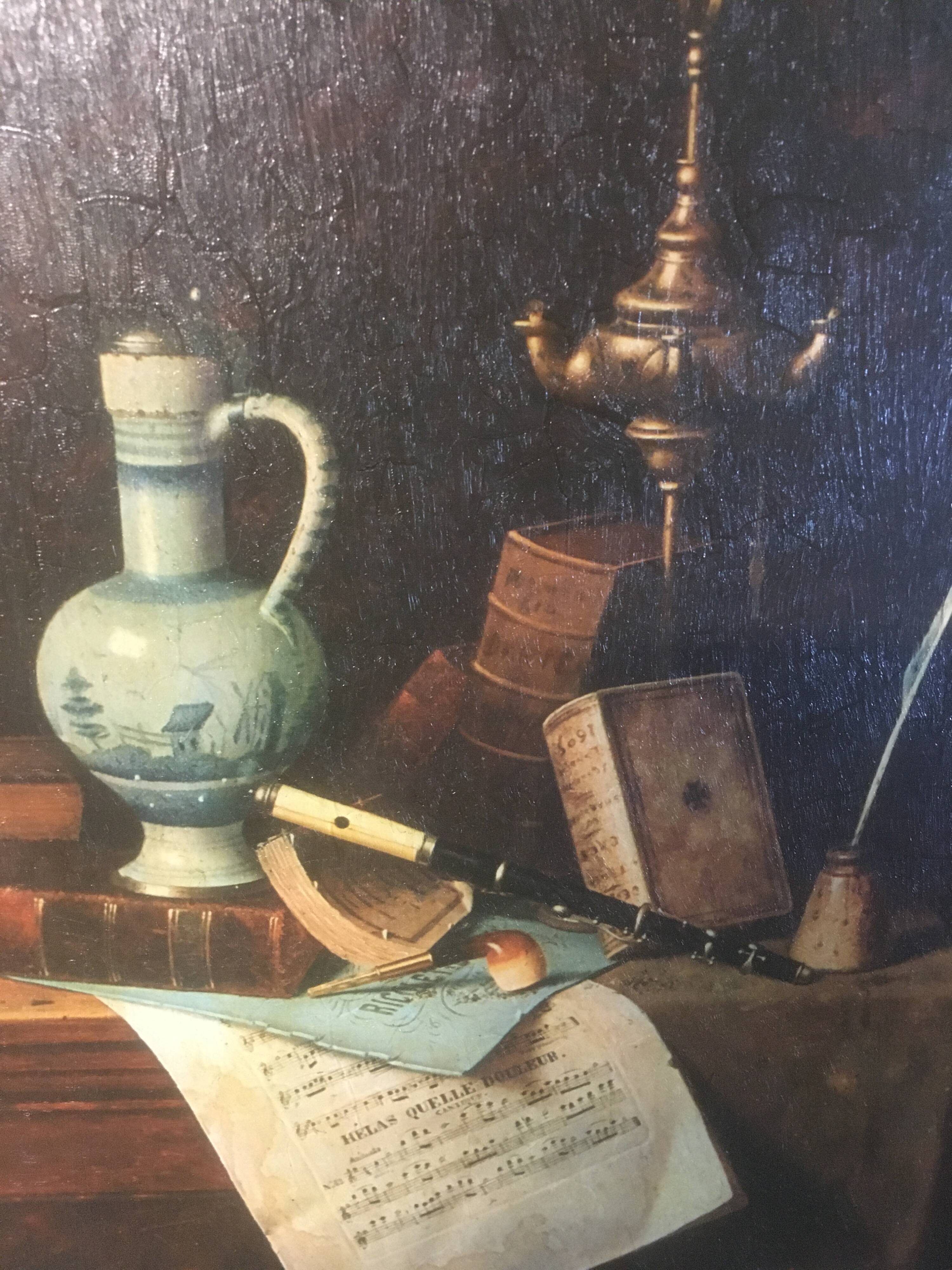 Nature morte sur bois 40x35