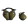 2 vintage glazed ceramic vases, Greece