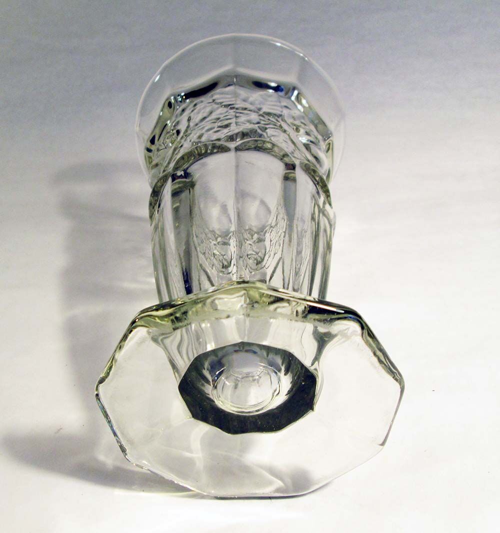 Thick glass standing vase
