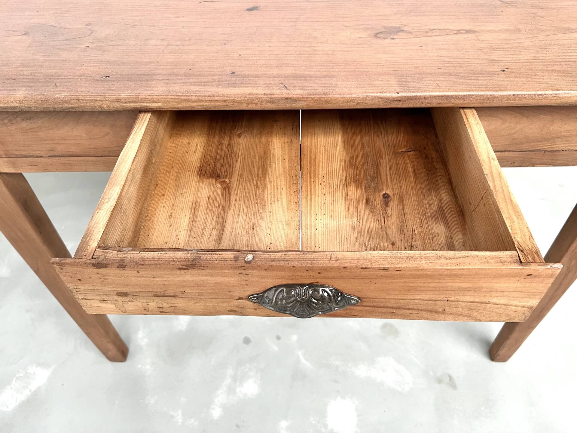 Solid cherry wood desk with spindle legs