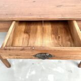 Solid cherry wood desk with spindle legs