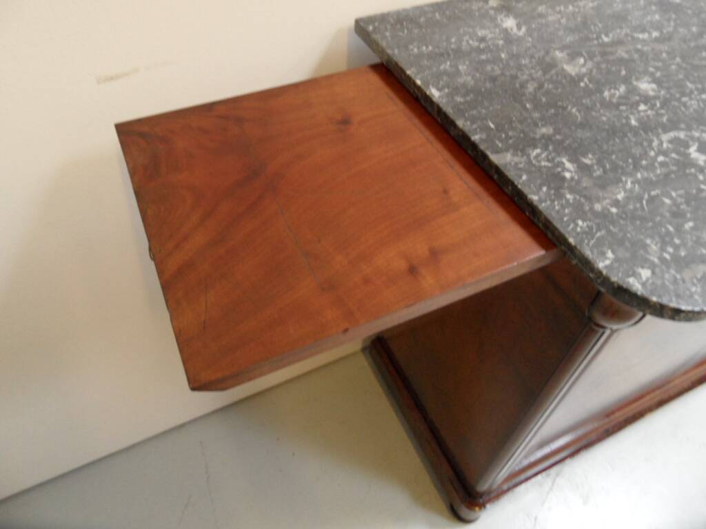 Antique mahogany sideboard with marble top