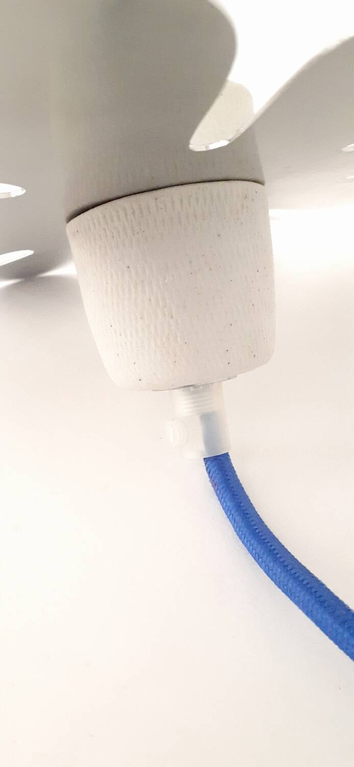 Brushed stainless steel portable lamp