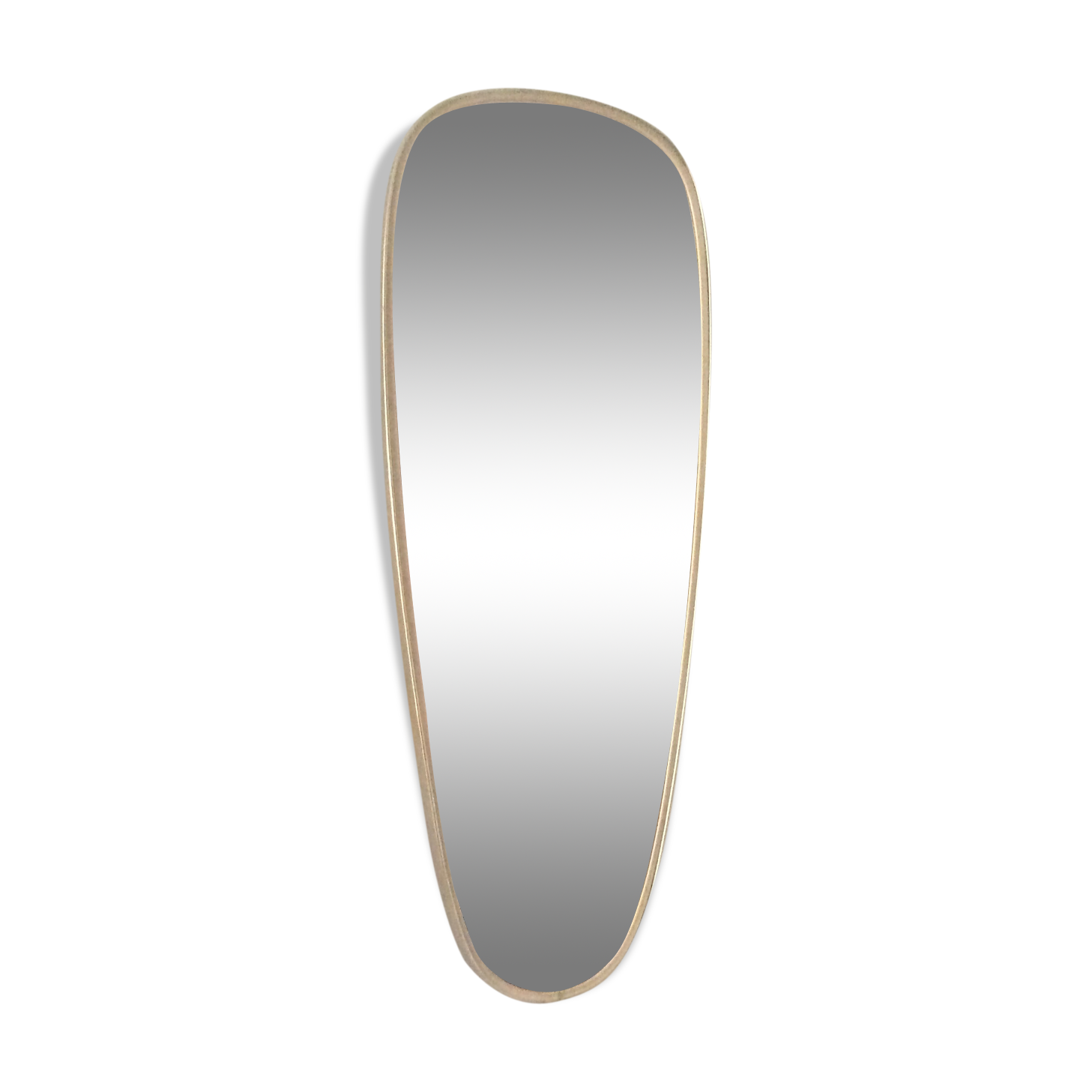 Large asymmetrical mirror 60s free shape 78x30cm