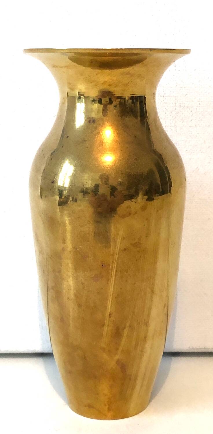 Antique gilded brass vase