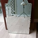 Art Deco beveled engraved mirror