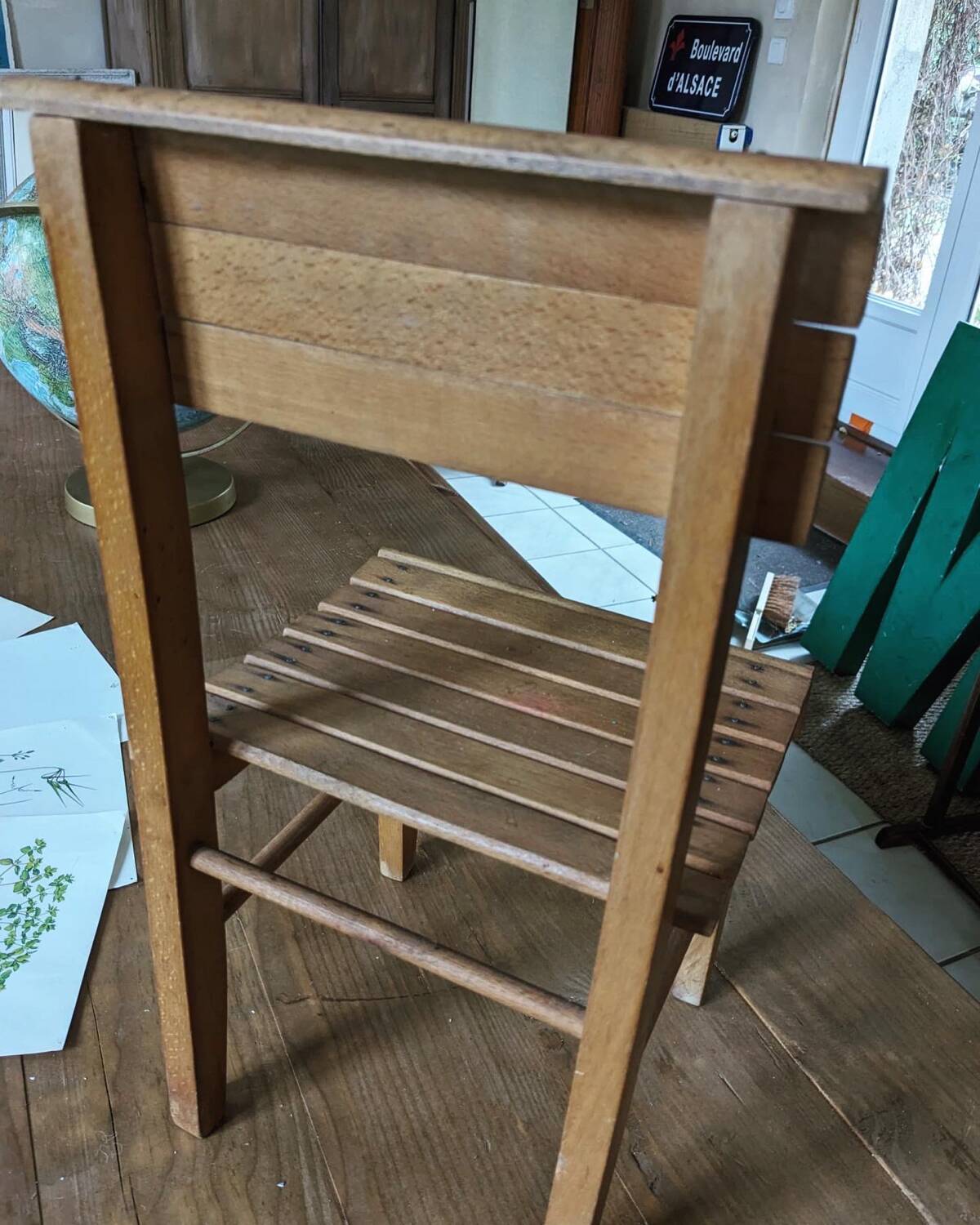 Wooden child's chair