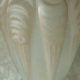 Vase art deco en verre moule pressé signé espaivet annees 1930 art deco