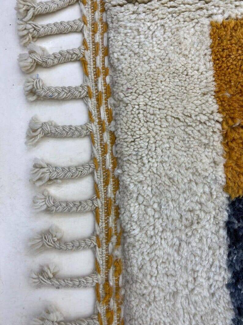 Handmade natural pure wool rug