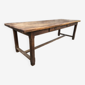 Antique solid oak farm table