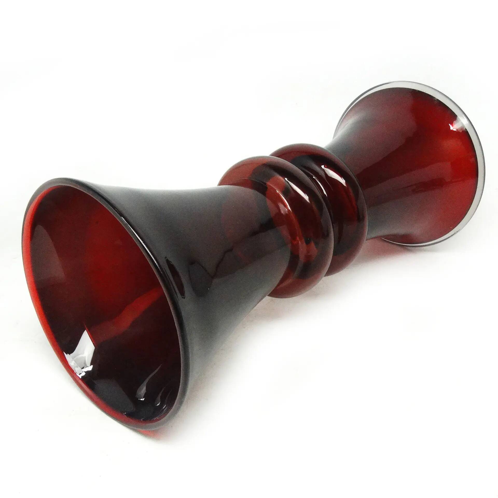 Modernism vase, glass, designed by K. Krawczyk, Poland, 1970s