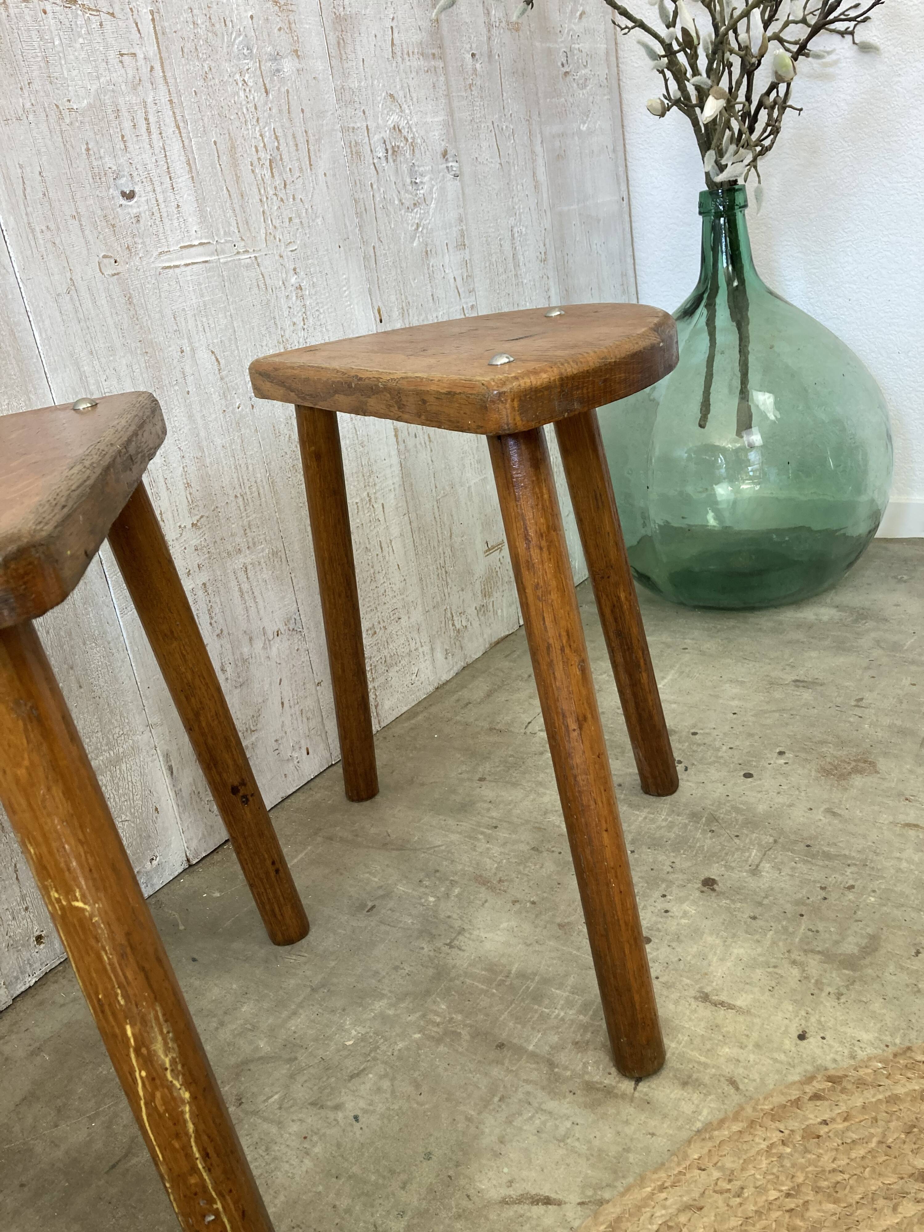 Set of 3 tripod stools