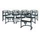 Josef Hoffmann Fledemaus style dining chairs, Bauhaus, set of 8