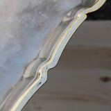 Antique silver-plated metal tray with gilt edges – Grape cluster motif