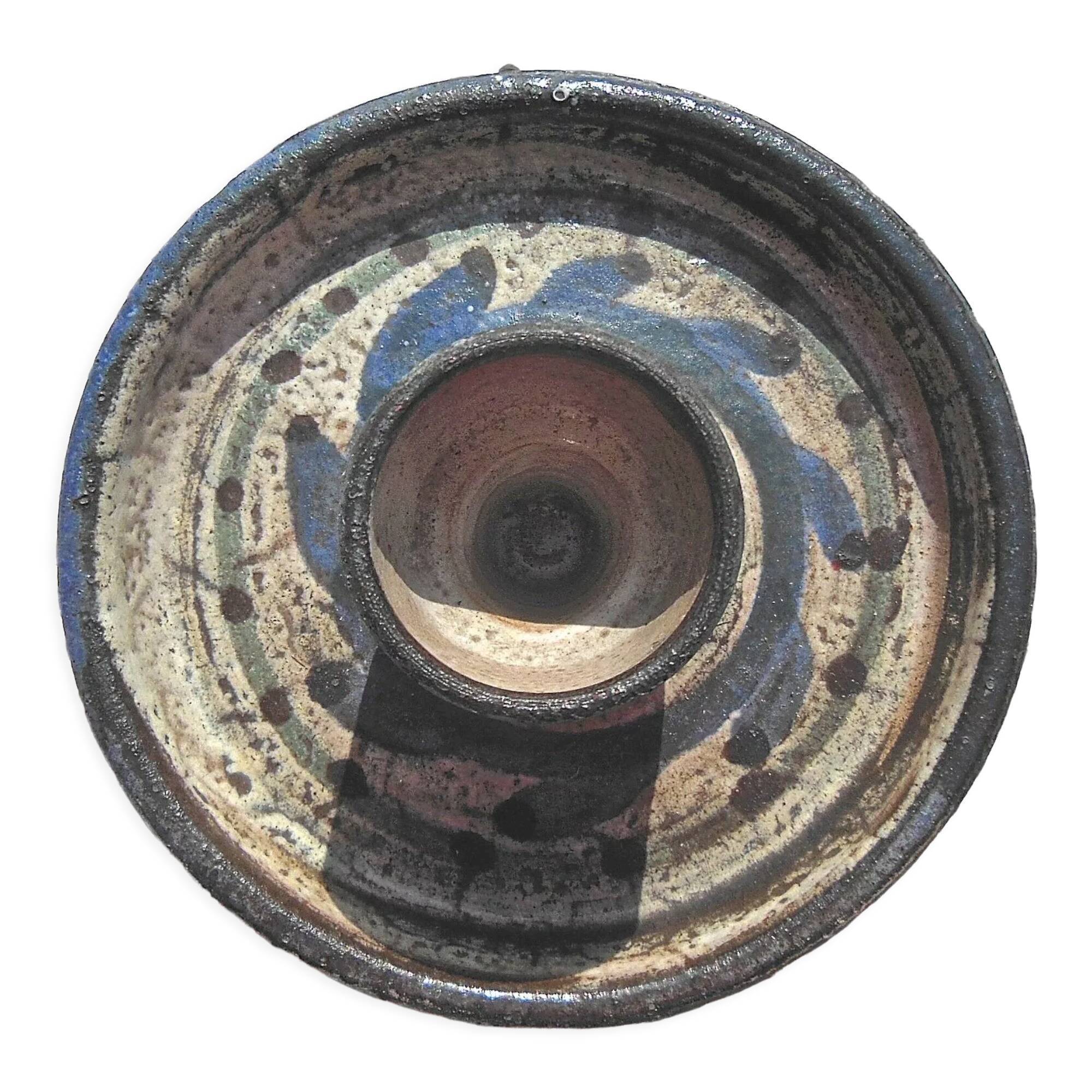 CERAMIC CANDLE holder GUSTAVE REYNAUD - LE MÛRIER - Vallauris 1950 1960