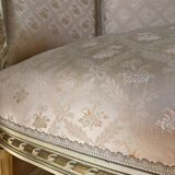 Louis XVI ivory and gold basket bench