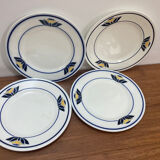 Set of 4 Art Deco plates
