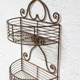 Wrought iron wall shelf