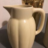 Cream color earthenware pitcher