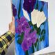 Tableau, huile sur toile fleurs