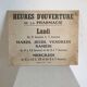 Plaque horaires pharmacie
