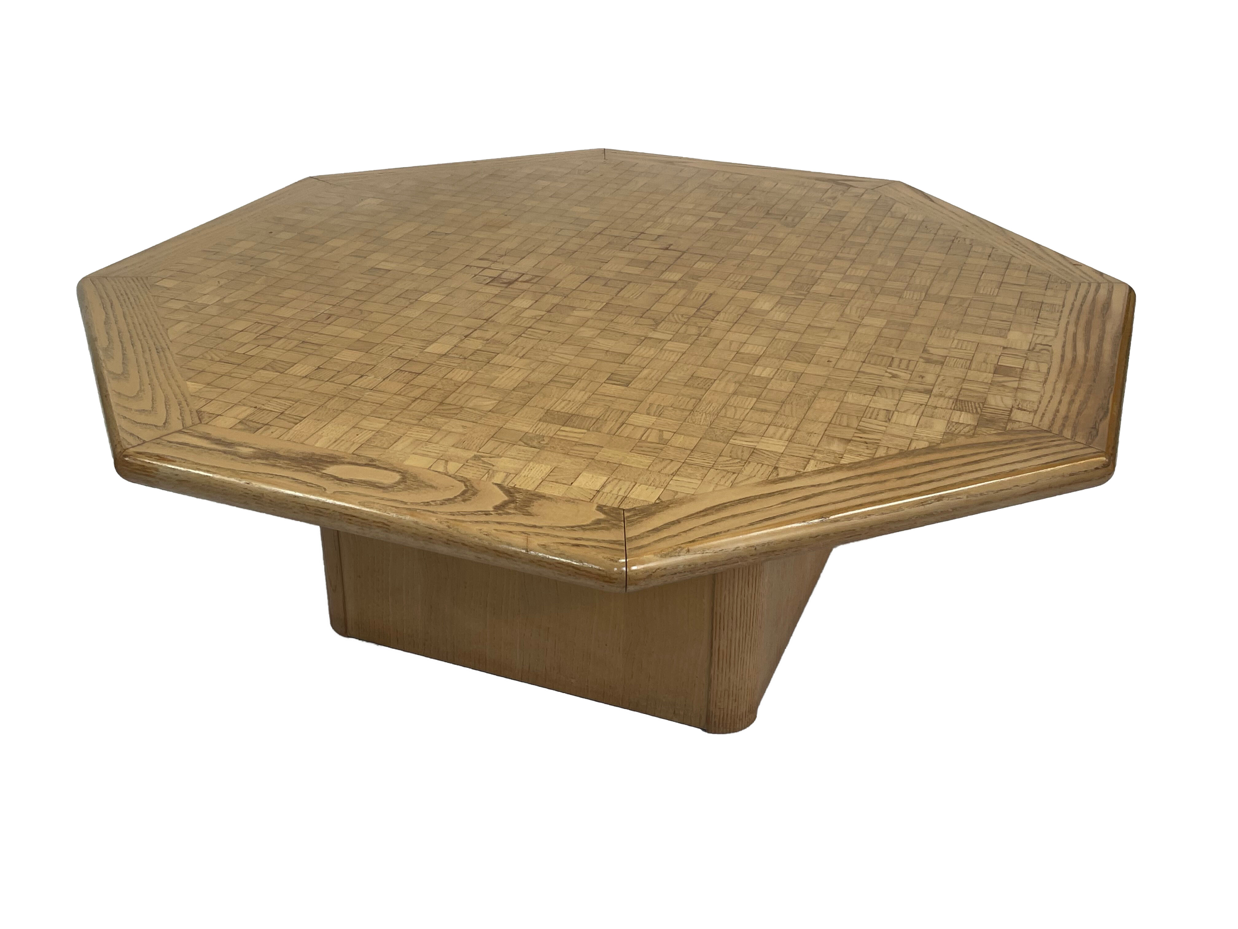 Vintage coffee table 1980s wood minimalist design