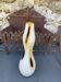 Soliflore vase in beige opaline and brown design and vintage
