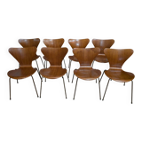 8 Arne Jacobsen Series 7 chairs