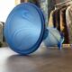 Large twisted blue vase made of Empoli glass, Tuscany, Florence (1950, Italy)