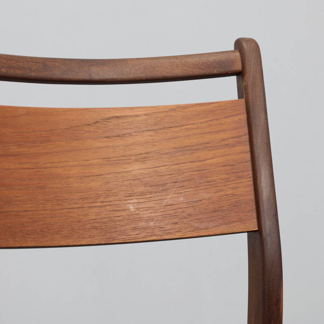 Rare mid-century modern teak dining chairs, set of 4, 1960s